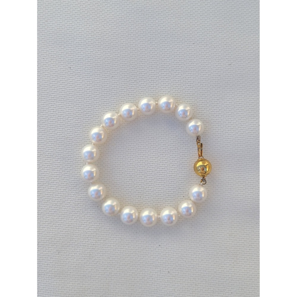 Gold Plated over Sterling Silver 925 M&N Pearl Bracelet
